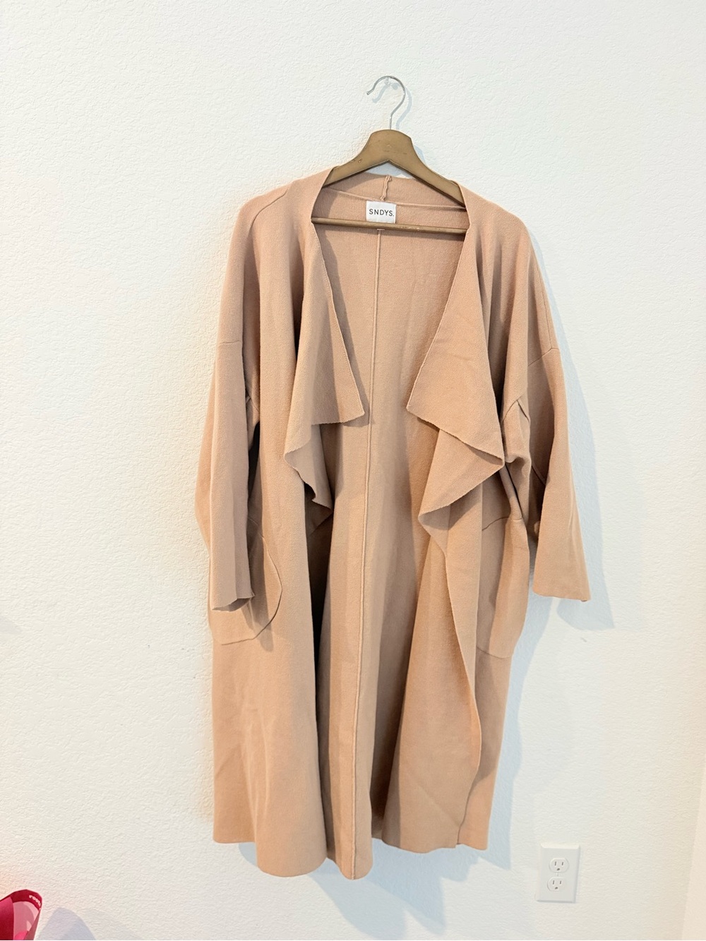 SYNDS Revolve Tia Knit Camel/Brown Open Front Cardigan- S/M